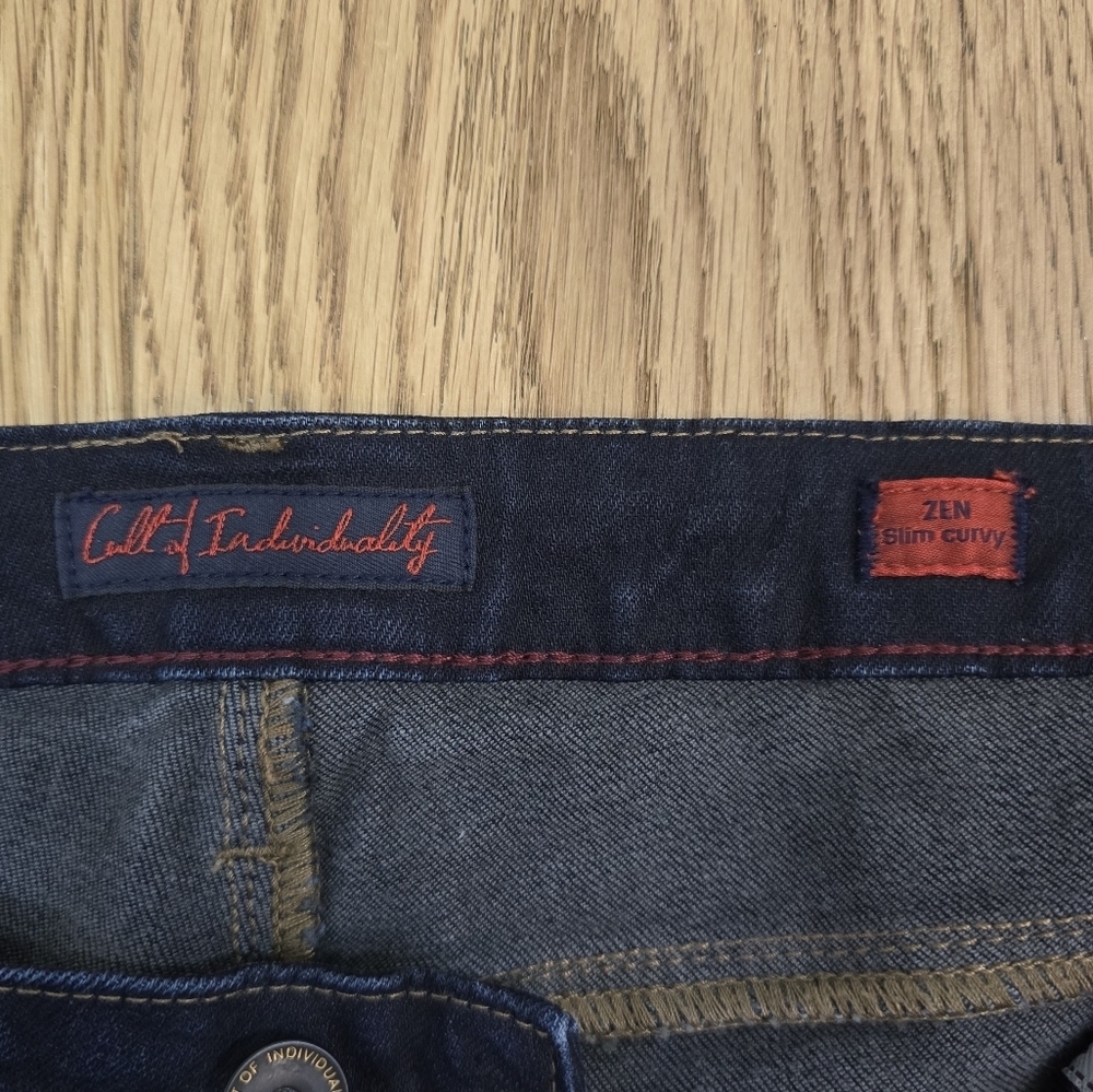 Cult Of Individuality Womens Dark Wash Zen Curvy Slim Mid Rise Skinny Jeans 31 - Picture 2 of 12